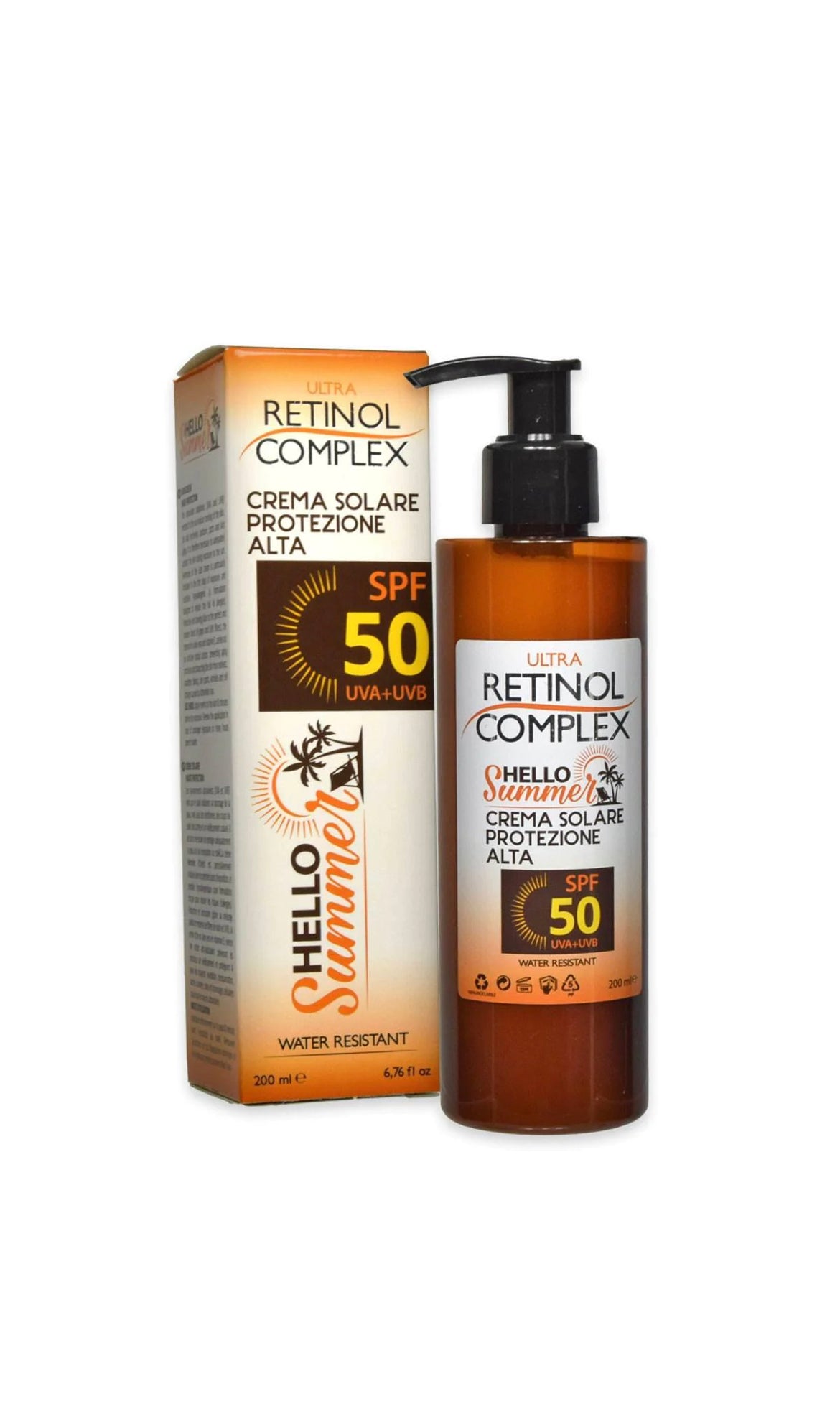 Retinol complex hello summer crema solare spf 50 200 ml