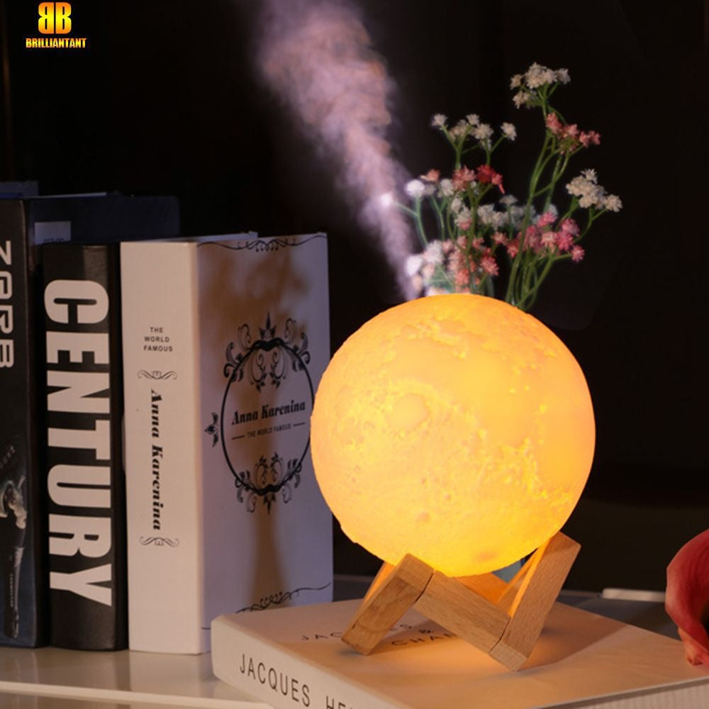 Diffusore Aromi Lampada Luna LED Moon Light 3D